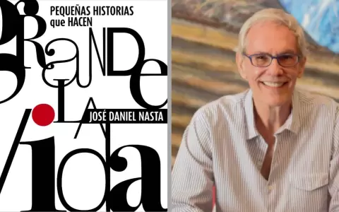 Tapa de "Peque�as historias que hacen grande la vida" y Jos� Daniel Nasta, autor.