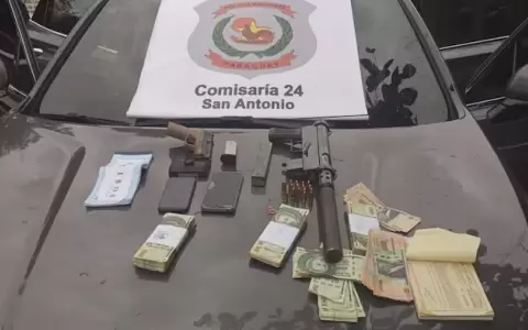 Las evidencia en poder de los detenidos.