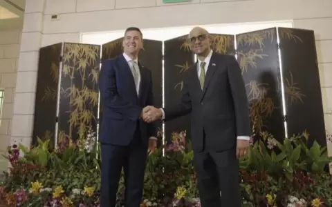 Santiago Pe�a y Tharman Shanmugaratnam.