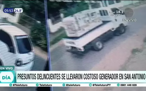 El cami�n en el cual se llevaron el generador.