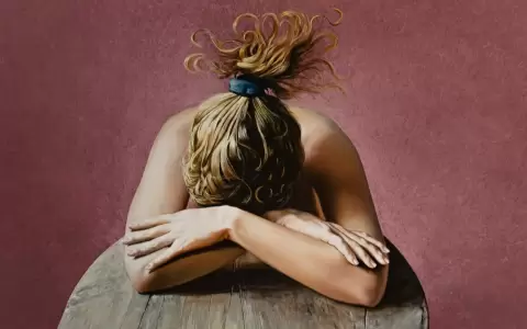 Luis Fracchia, "Hacia s� misma", 2024. �leo sobre tela, 90 x 137 cm.