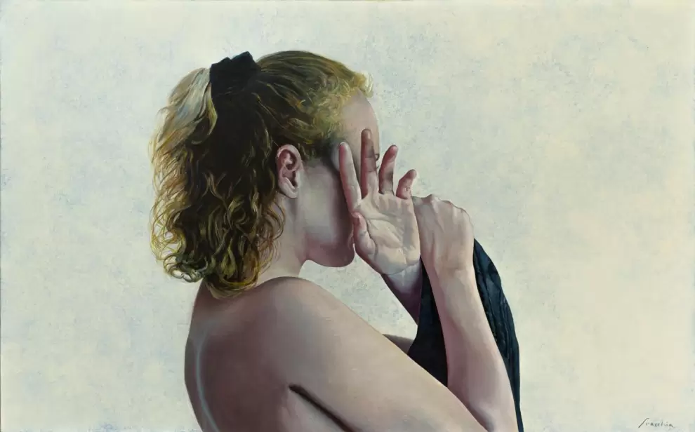 Luis Fracchia, Introspecci�n, 2024. �leo sobre tela, 90 x 145 cm. Cortes�a