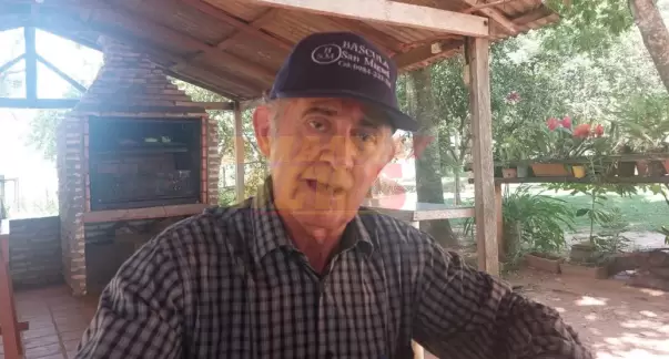 El ganadero Andr�s Dur� en la zona de Tacuati, distrito de Jasy Ca�y, quien sufri� el ataque.