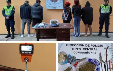 Los detenidos ten�an en su poder marihuana que, seg�n los intervinientes, era para la venta.
