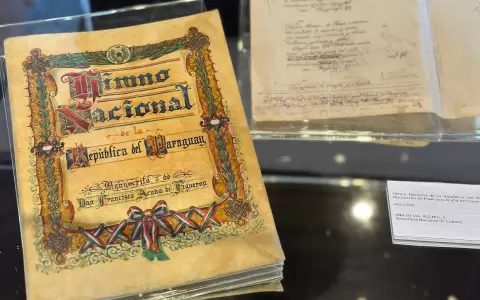 Manuscrito del Himno Nacional Paraguayo.