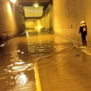 Una vez m�s se inund� el t�nel del Superviaducto
