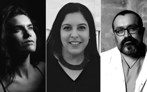 Paola Cabrera, Silvana Dom�nguez y Alfredo Quiroz.