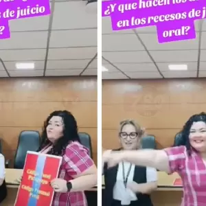 Abren investigaci�n contra abogada por usar sala de juicios como pista de baile