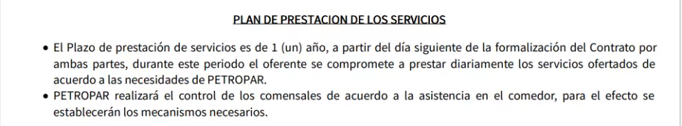 De acuerdo con el PBC el servicio que deberá prestar la empresa adjudicada por el agrandando monto es por un año.