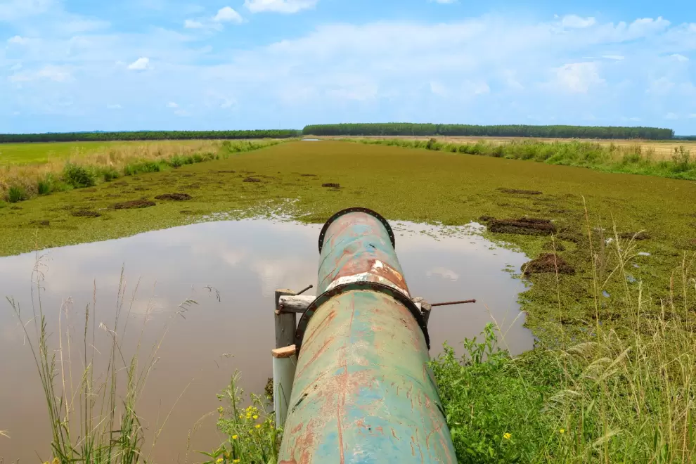 Los arroceros extraen en grandes cantidades aguas del rio Tebicyary.
