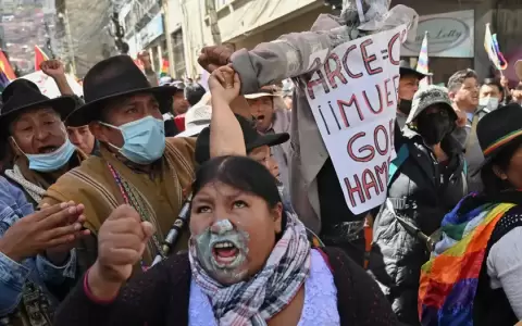 Simpatizantes de Evo Morales en una marcha reciente en La Paz.