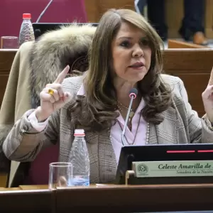 Celeste Amarilla, férrea opositora, se alineó al cartismo en votación de la Ley de Datos Personales