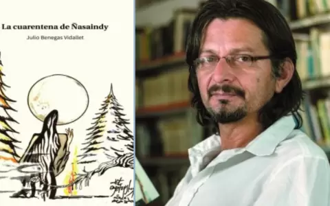 Julio Benegas y la tapa de "La Cuarentena de �asaindy".