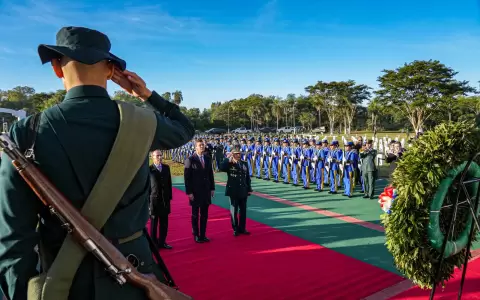 Acto de gobierno por los 90 a�os de la Paz del Chaco.