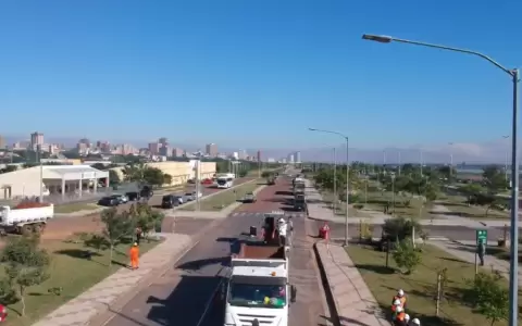 Cableado subterr�neo en la Costanera de Asunci�n.