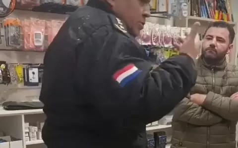 Momento de la detenci�n de Adri�n Silva Mart�nez en Ciudad del Este por agredir a su padre.