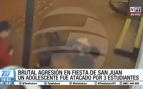 Brutal agresi�n entre adolescentes en Ciudad del Este.