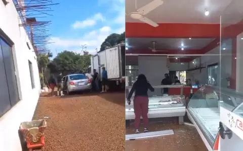 Momento despu�s del asalto en el local.
