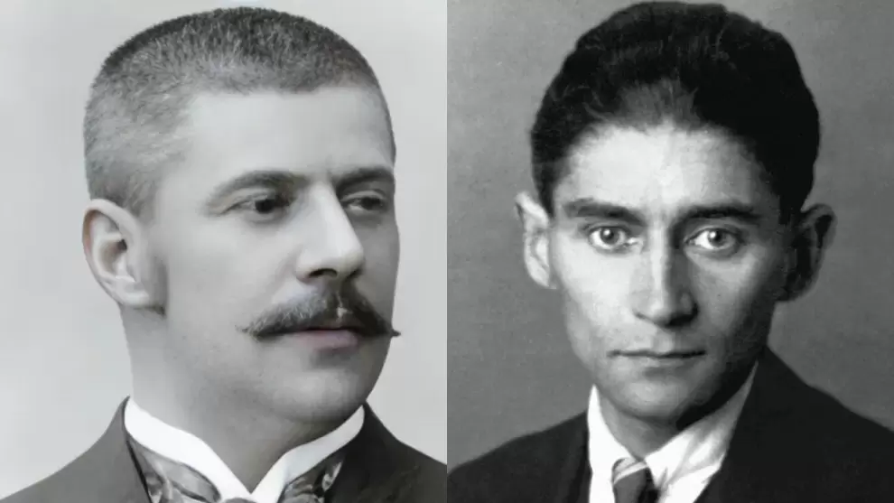 Hermann y Franz Kafka.