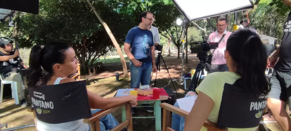 Producci�n de "Buscando al se�or de la noche", dirigido por Juan Manuel Salinas. Cortes�a