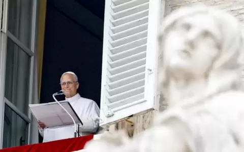 El papa Le�n XIV en la misa del Vaticano este domingo.