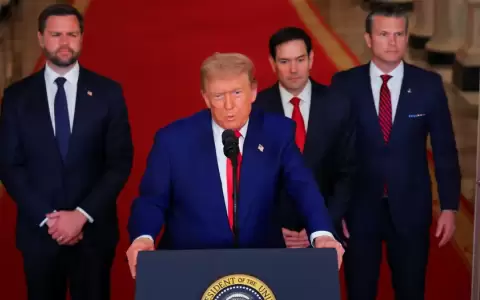 Donald Trump, durante el anuncio del bombardeo a instalaciones nucleares de Ir�n.