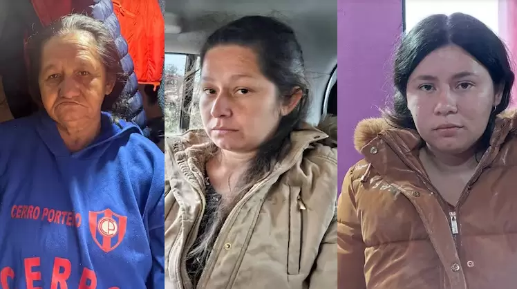 Ignacia Ayala de Rotela, Santa Luciana y Gloria Guadalupe Rotela Ayala, madre y hermanas del l�der del clan Rotela, Armando Javier Rotela.