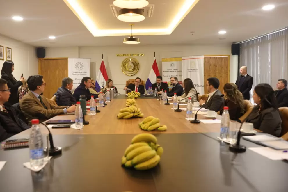 Reuni�n en el Congreso Nacional con autoridades.