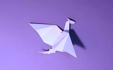 Drag�n de origami.