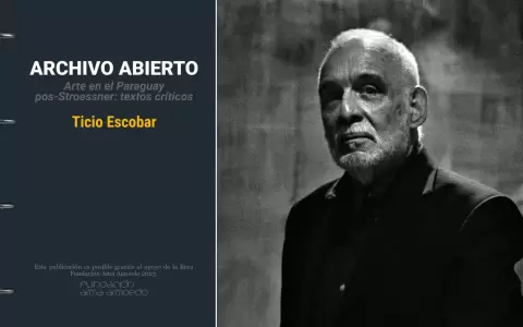 Ticio Escobar y la tapa de "Archivo Abierto. Arte en el Paraguay pos-Stroessner: textos cr�ticos".