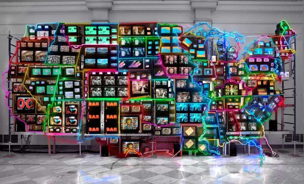 Nam June Paik, "Electronic superhighway".