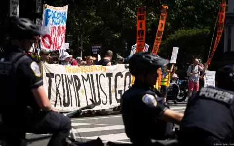 Protesta contra Trump en Washington D. C. con motivo del D�a de la Independencia.