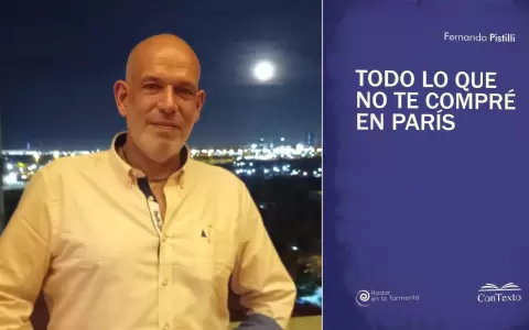 Fernando Pistilli y la tapa de "Todo lo que no te compr� en Par�s" (ConTexto Ediciones).