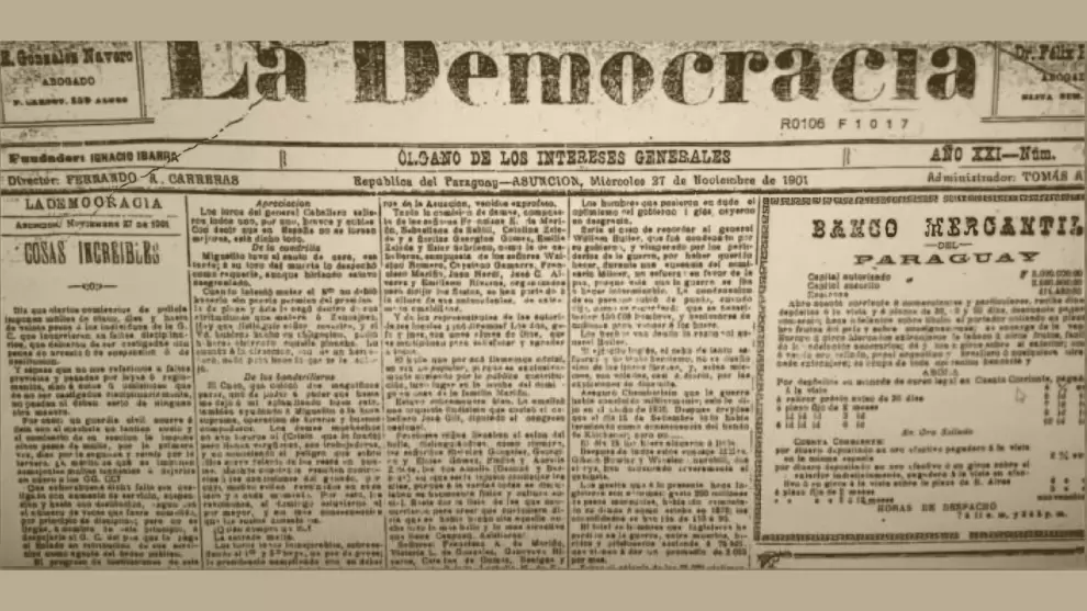 Periódico "La Democracia".
