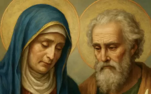 Santa Ana y San Joaqu�n, abuelos de Jes�s.