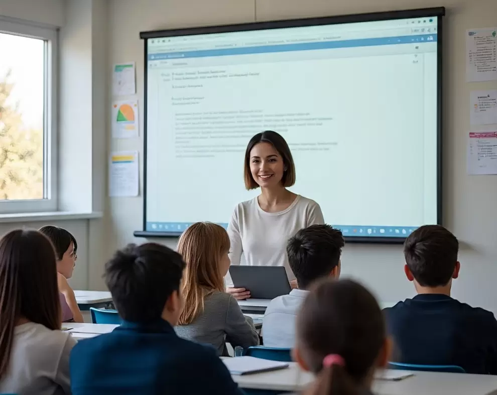 IA en clases. Foto referencial. IA