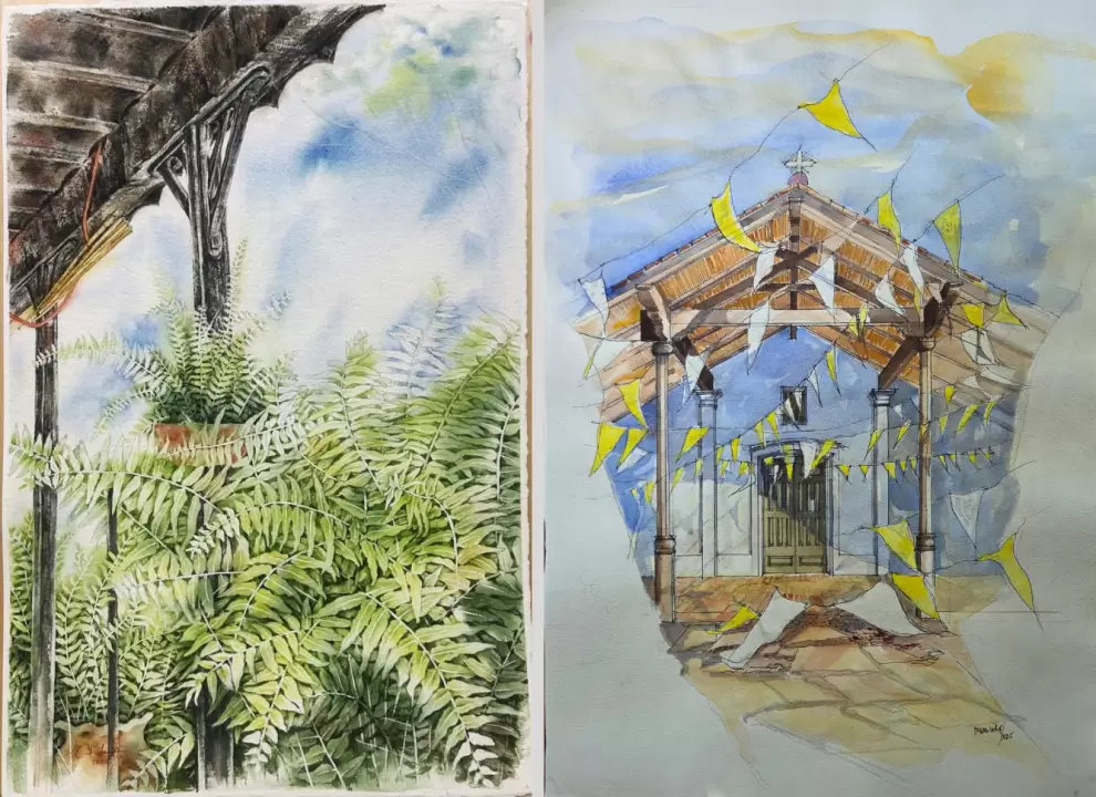 Obras de Yuki Hayashi e Ida de los R�os.