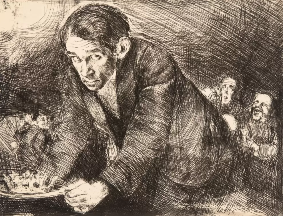 Bruno Schulz, Autorretrato. Colecci�n Museo Nacional de Cracovia, Polonia. Wikimedia Commons.