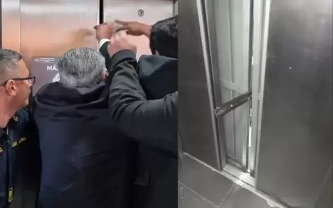 Finalmente una hora despu�s lograron sacar a las personas dentro del ascensor.