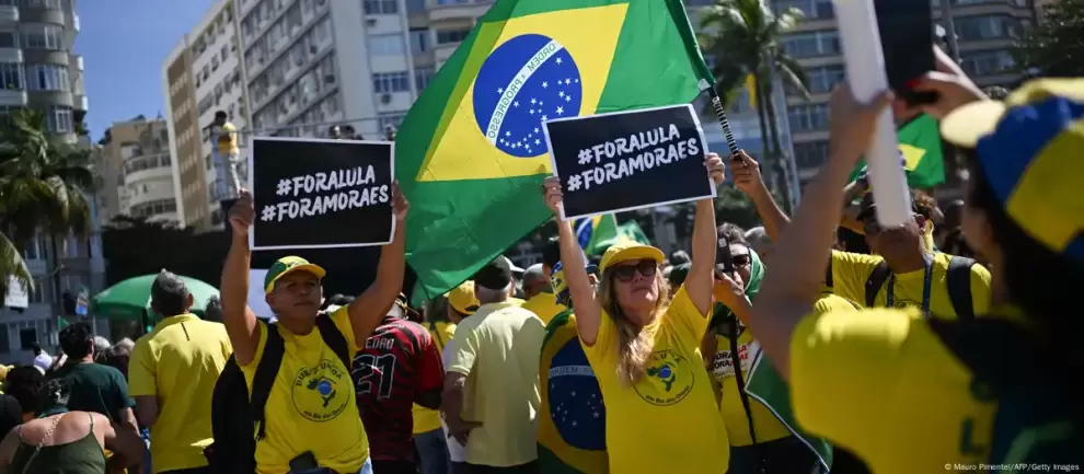 Manifestaci�n en Brasil contra medidas de Trump.