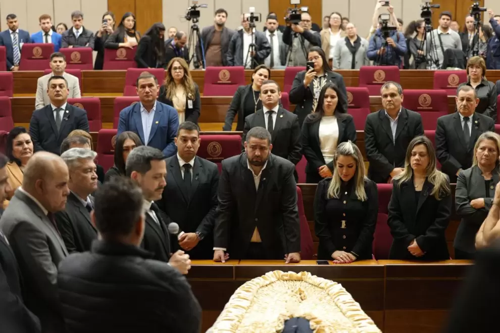 El último adiós del diputado Derlis Rodríguez en el Congreso.