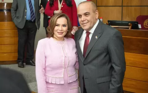 Senadora Noelia Cabrera y Basilio Nu�ez.