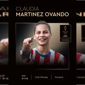 Claudia Mart�nez es nominada a mejor jugadora sub-21