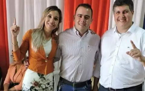 Patricia Corval�n y su esposo el diputado Esteban Samaniego.