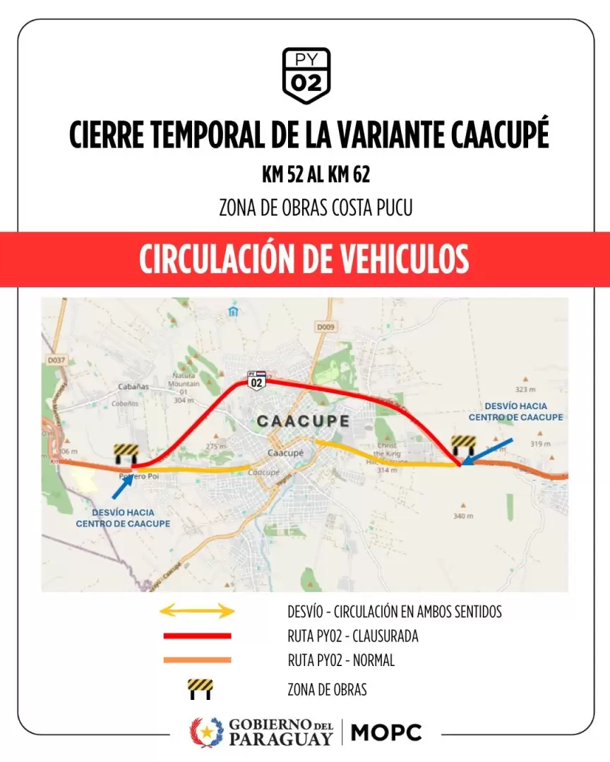 Cierre temporal de Caacup�.