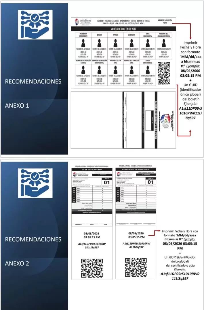 Informe sobre m�quinas de votaci�n.