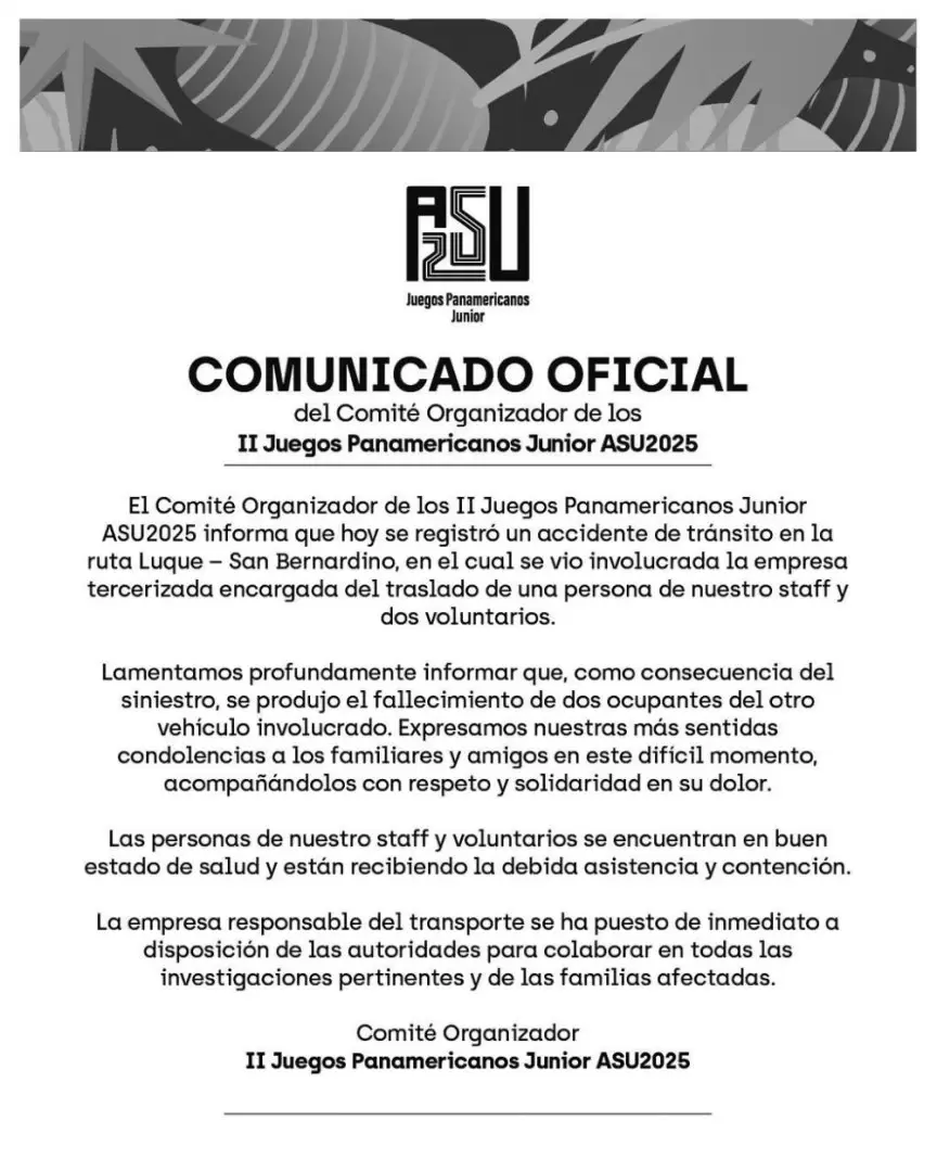 Comunicado oficial.