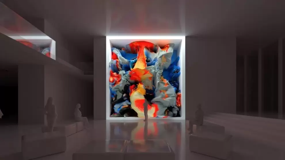 Refik Anadol, "Unsupervised". (Foto: Museo de Arte Moderno/news.artnet.com)