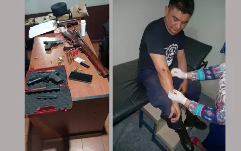 En el procedimiento resulto herido el suboficial inspector Guillermo G�mez.