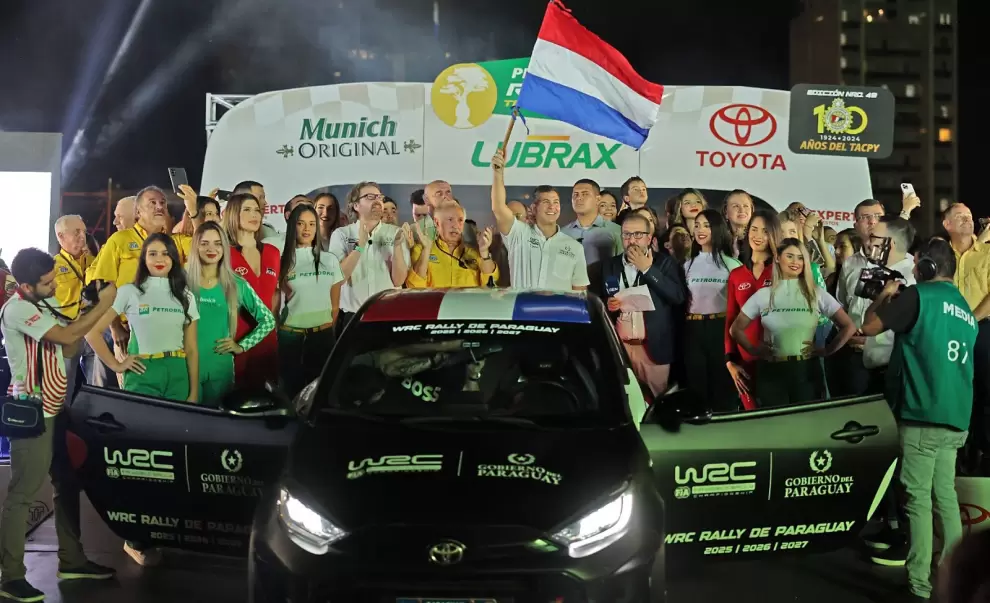 Presentaci�n del WRC en Paraguay. Foto Presidencia.